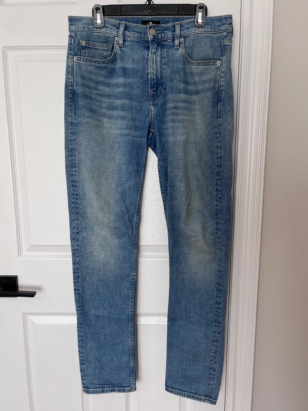 7 For All Mankind Adrien Jeans in Faded Indigo Blue
